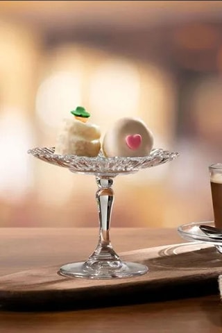 Paşabahçe Patısserıe Ayaklı Mini Servis Tabağı 96455 Boy:10, Cm Çap: 12,6 Cm - Şeffaf