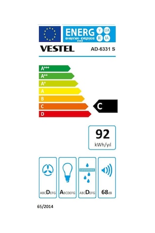 Vestel AD-6331 S Ankastre Davlumbaz