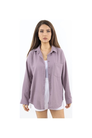 Ritnice Kadın Well Violet Keten Gömlek Mor