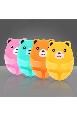 Kendinden Yapışkanlı Sevimli Sarılan Ayı Kablo Tutucu 4 Adet