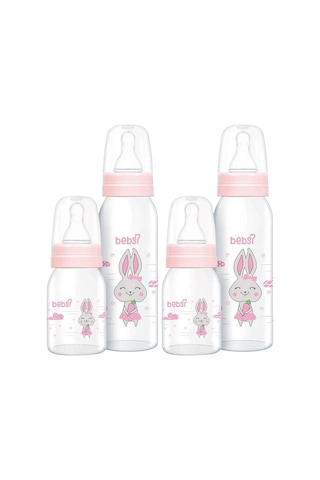 Bebsi Cam Biberon Seti Pembe 250ml+125ml 2 Li Set