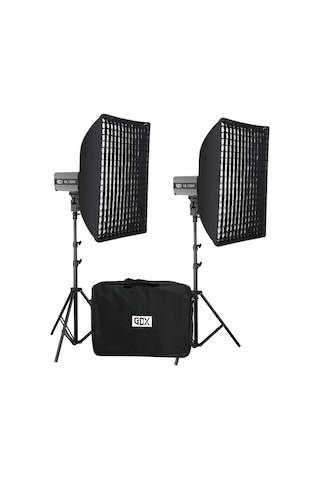 GDX ML150W BiColor LED Video Işığı İkili Set Çantalı Bowens Mount Profesyonel Sürekli Işık