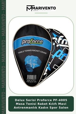 Delux Serisi Proforce Pf-4005 Masa Tenisi Raket Kılıfı Mavi Antrenmanlık Kadın Spor Salon