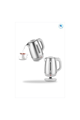 Kablosuz Su Isıtıcı Paslanmaz Çelik 1.8l Kettle Döner Taban Oto