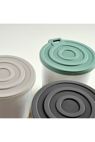 Dünya-01070-867 Pastel- Çöp Kovası Plastik 14lt 315x285x335mm Yeşil Pedallı Lüx - 6'li Paket
