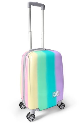 Renkli Çizgili Desenli Kabin Boy Valiz, Sırt Çantası Ve Bel Çanta Çok Renkli