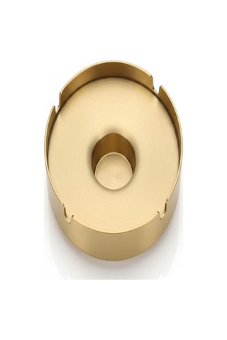 Büyük Kapaklı Altın Renk Küllük Gold Renk Çok Kullanışlı Metal Küllük, Ağır Küllük Gold