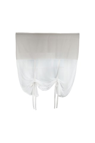 Naturel Potlu Tül Perde Retro Krem Krem