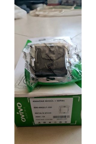 Ovivo Grano Siyah Tekli Anahtar - Çerçeve Dahil