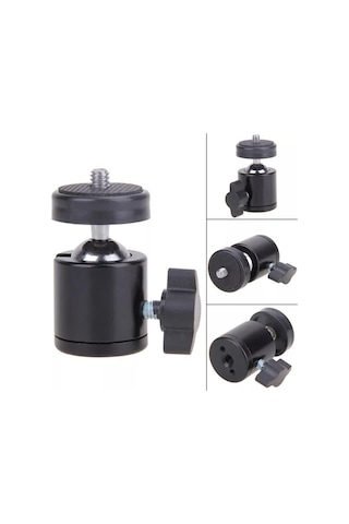 Lexroo Tripod 90 Yönlendirme Aparatı 360 Derece Dönebilen Başlık Tüm Tripodlara Uyumlu Metal Standart
