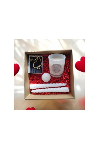 Denic Hediye Seti Kokulu Beyaz Bardak Mum Halka Kolye Burgulu Mum Yüzen Mum