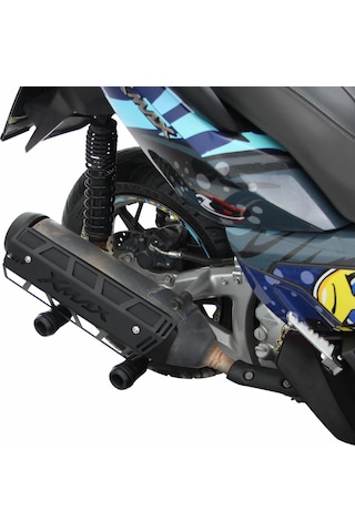 GP Kompozit Yamaha XMAX 250 2011-2017 Uyumlu Egzoz Koruma Kapağı Siyah