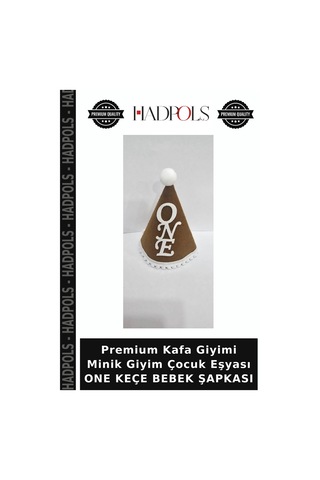 Hadpols Premium Kafa Giyimi Minik Giyim Çocuk Eşyası One Keçe Bebek Şapkası Çok Renkli