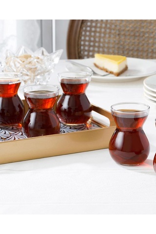 English Home Etnik Cam 6'li Çay Bardağı 140 Ml Çok Renkli