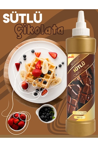 Sütlü Çikolata Sos - Waffle & Krep & Pankek & Tatlı & Dondurma & Kruvasan Sos - 900 Gr