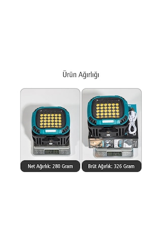 Ayt Powermaster Çalışma Lambası Şarjlı 30 Ledli Powerbank Özellikli Kamp Lambası Aydınlatma Işıldak 3 Modlu