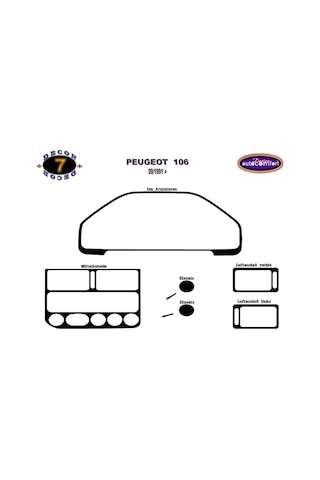 Peugeot 106 Konsol/Maun Kaplama 1991+ 7.Prç (521795021)