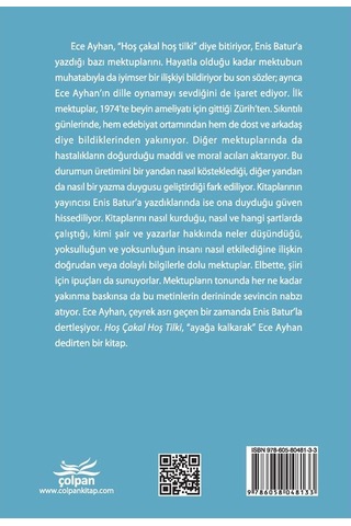 Hoş Cakal Hoş Tilki - Enis Batur'A Mektuplar 1975-2002
