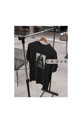 Tarzsokak Unısex Kadın Erkek Müslüm Gürses Katalog %100 Pamuk Baskılı Siyah Beyaz T-shirt S