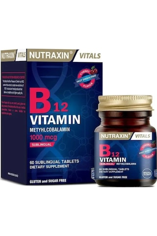 Nutraxin B12 Vitamini 1000 Mcg - Dil Altı Tableti - Hızlı Emilim