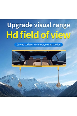 Lemestar 10 İnç Geniş Açılı Otomobil Dikiz Aynası - Kör Noktaları Azaltan Anti-parlak Ve Ayarlanabilir Evrensel Model