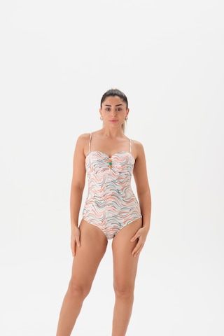 4194my Kaplı Mayo Ekru Çok Renkli