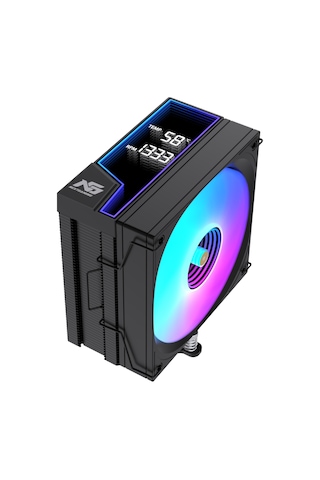 Ng Frost 600b 220w Tdp Argb Fanlı Derece Ve Devir Göstergeli Üst Seviye Kule Tipi Cpu Soğutucu Siyah