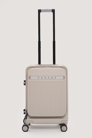 Verage Premium Macbook Uyumlu Laptop Bölmeli Uçak Uyumlu Kabin Boy Valiz Sessiz Teker Tsa Kilit Bej