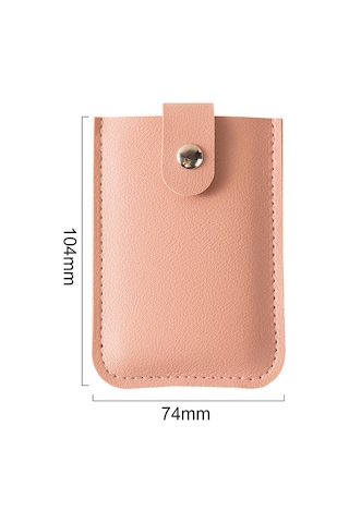 Tenfowee Kırmızı Pu Deri Gizli Çekmeli Kartlık, 5 Kartlı Kapasite, Basma Kapağı İle Güvenli Kart Saklama Aleti