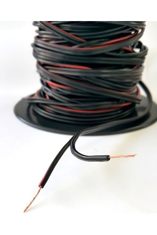 Electroon 2x0.75 MM Siyah İnce Hoparlör Ses Kablosu 20metre