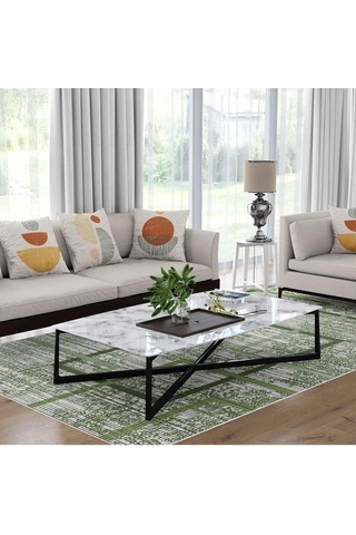 Kaymaz Taban Yıkanabilir Halı Mutfak, Salon, Yatak Odası İçin Modern Dijital Baskı Halı Slnhalı81 - 332 Çok Renkli