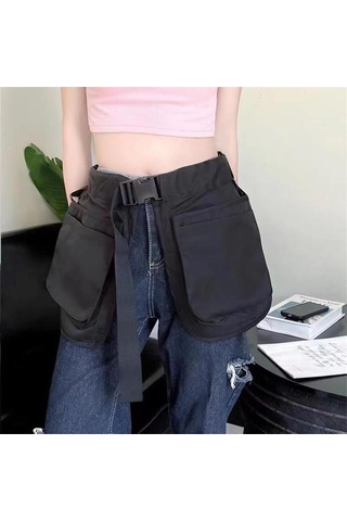 Yuntech01 Askı Tasarımli Kanvas Cüzdanlı Bel Çantalı Bahçe Çalışma Apronu - Asker Yeşili Toptan Satış