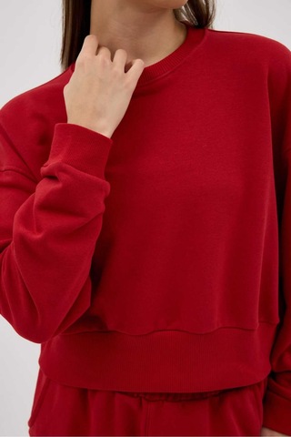 Buly Cozy Bisiklet Yaka Sweatshirt Kırmızı