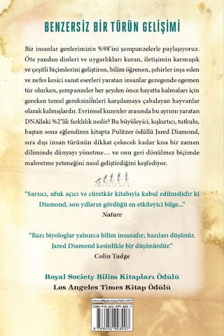 Üçüncü Şempanze: İnsan Türünün Evrimi Ve Geleceği (Ciltsiz) - Jared Diamond