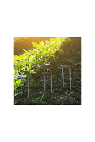 6mm U Şeklinde 10 Adet Çadır Kazığı 20 Cm Kamp Bahçe Çivisi 6 Mm X 20 Cm