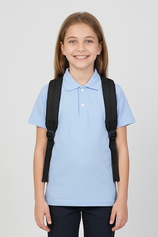 Modanino Kız Çocuk T-shirt %100 Pamuk Ve Okul Tarz 6-16 Yaş 12784mrt Bebek Mavisi