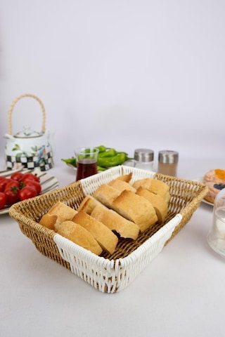 Digithome Rattan Ekmek Sepeti Dikdörtgen Ekmeklik 28 Cm Kahverengi G/16 C1-1-289 Kahverengi