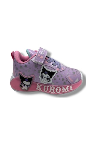 Cakgo Kuromi 725-26 Simli Parlak Deri Anatomik Kız Sneaker Çocuk Lila Pembe 22-25 LILA