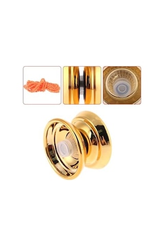 Metal Yoyo Oyuncak Extra Rulmanlı Profesyonel Yo-yo Oyuncağı Unresponsive Yoyo Gold
