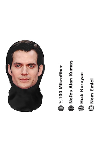 Superman Henry Cavill 3 Boyutlu Nefes Alabilen Ünlü Maskesi