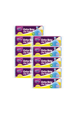 Güçlü Çöp Torbası Orta Boy 15'li 55 X 60 Cm 10 Paket