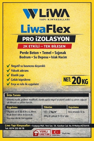 Liwaflex Kristalize Su Yalıtım Malzemesi