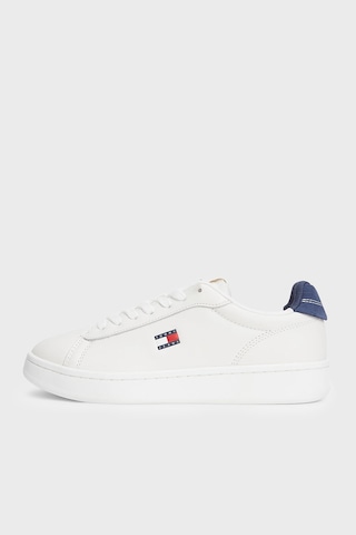 Tommy Jeans Deri Sneaker Ayakkabı Kadın Ayakkabı En0en03146 0gz Beyaz-mavi