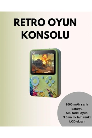 Tv Bağlantılı 500 Oyunlu Mini Gameboy Konsol Çok Renkli