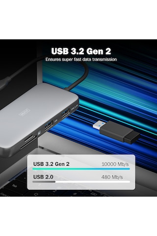 Dıgıtus Usb-c Docking Statio 3.2 Gen 2 7 Port