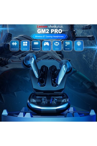 Singree Lenovo Thinkplus Gm2 Pro Kablosuz Kulaklık - Bt 5.3, 360 Ses, Gürültü Önleme, Çift Modlu Oyun Deneyimi
