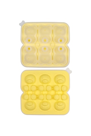 Tcherchi Silikon 6'lı Ayı Buz Kalıbı, Kahve, Süt, Çay, Şekerleme, Dekorasyon İçin Buz Kalıpları Sarı