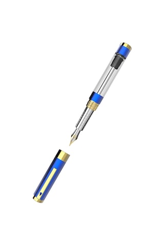 Diplomat Nexus Demo Mavi-altın Dolma Kalem - M Uç D40551015 Altın