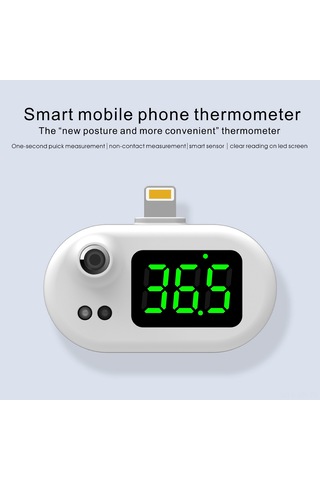 Xiyyadms İos Uyumlu Akıllı Telefon Isı Ölçer - Taşınabilir, Şarj Gerekmez, 1 Saniye Ölçüm, 32-42 C Aralığı, 0.2 C Doğruluk