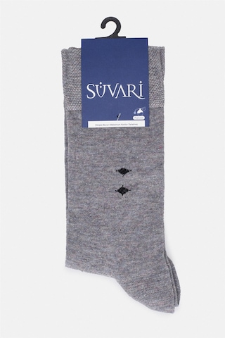 SÜVARİ Gri Düz Çorap